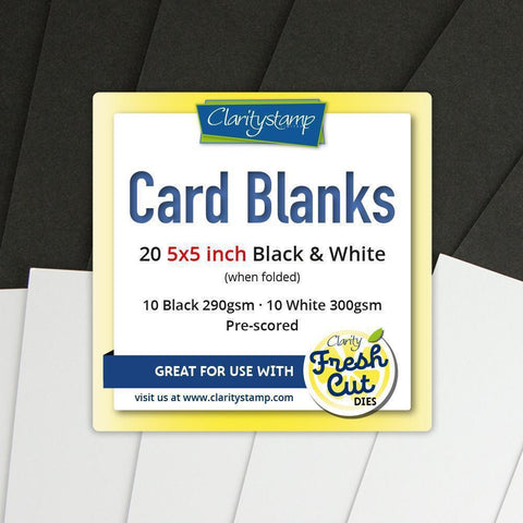 Card Blanks 5" x 5" Black & White x10 of Each