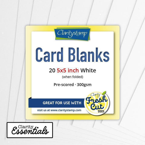 Card Blanks 5" x 5" White x20