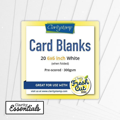 Card Blanks 6" x 6" White x20