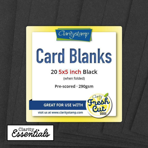 Card Blanks 5" x 5" Black x20