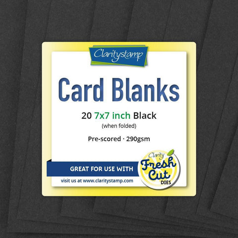 Card Blanks 7" x 7" Black x20