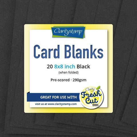 Card Blanks 8" x 8" Black x20