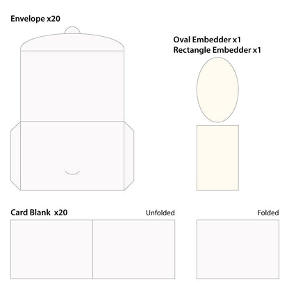 Bijou Card Blanks, Envelopes & Embedders