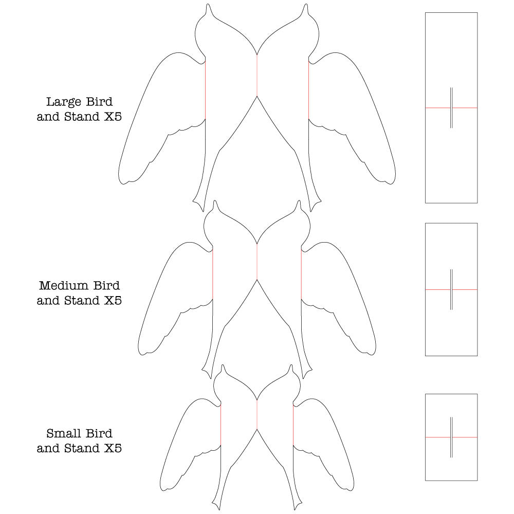Clarity Cut Card Kit - On the Wing Die Cut Birds