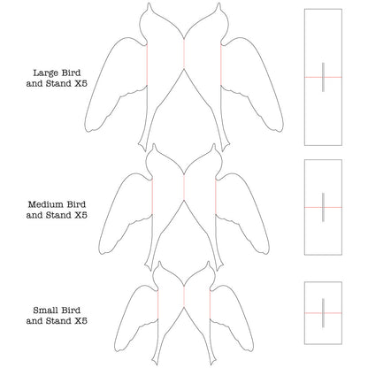 Clarity Cut Card Kit - On the Wing Die Cut Birds