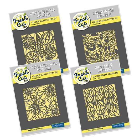 Flowers & Foliage Aperture Quartet Clarity Fresh Cut Dies