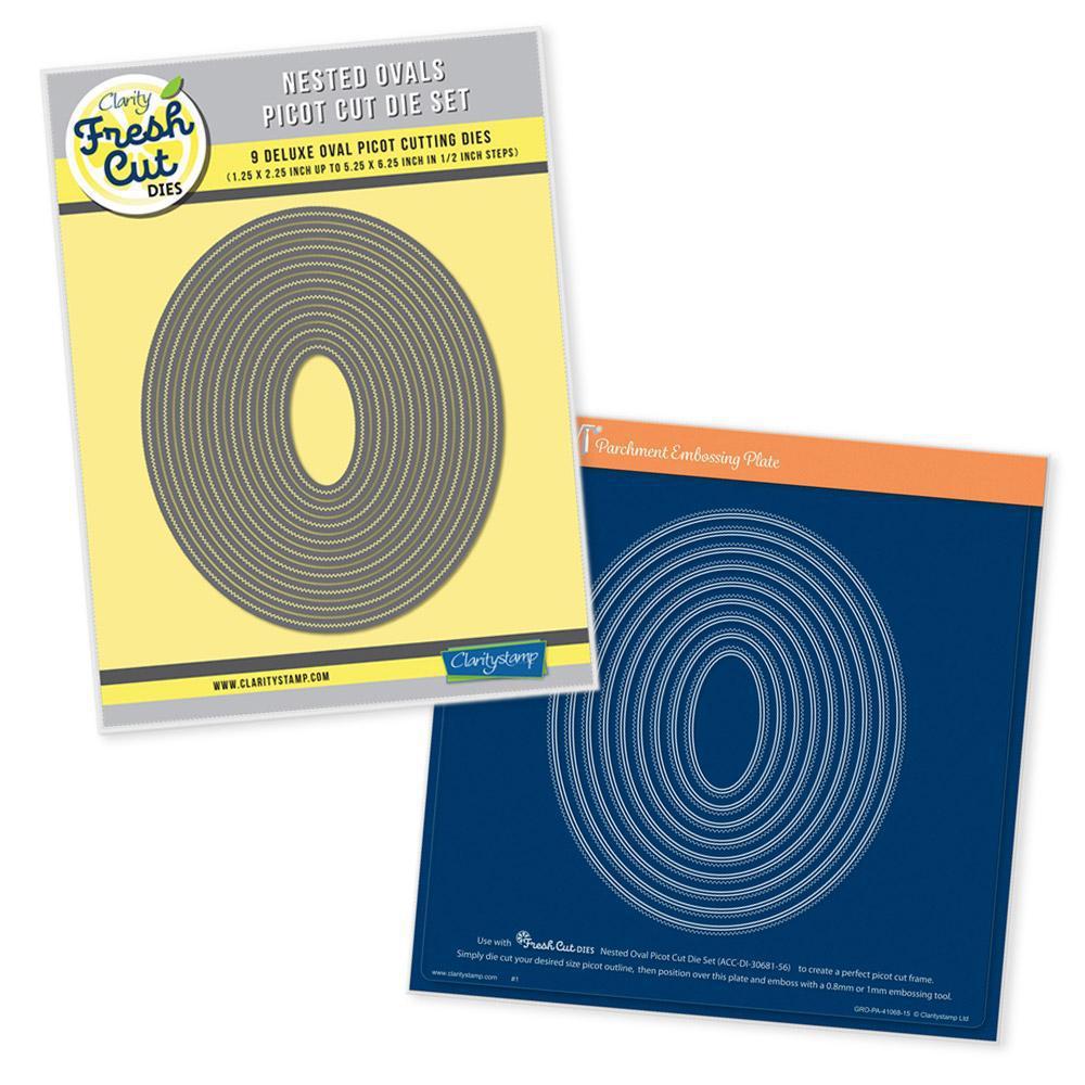 Nested Ovals Picot Cut Die Set & Groovi Plate