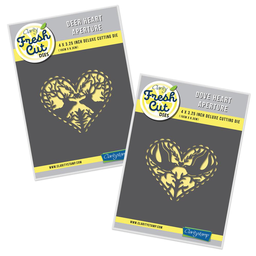Deer & Dove Hearts Aperture Set Clarity Fresh Cut Dies