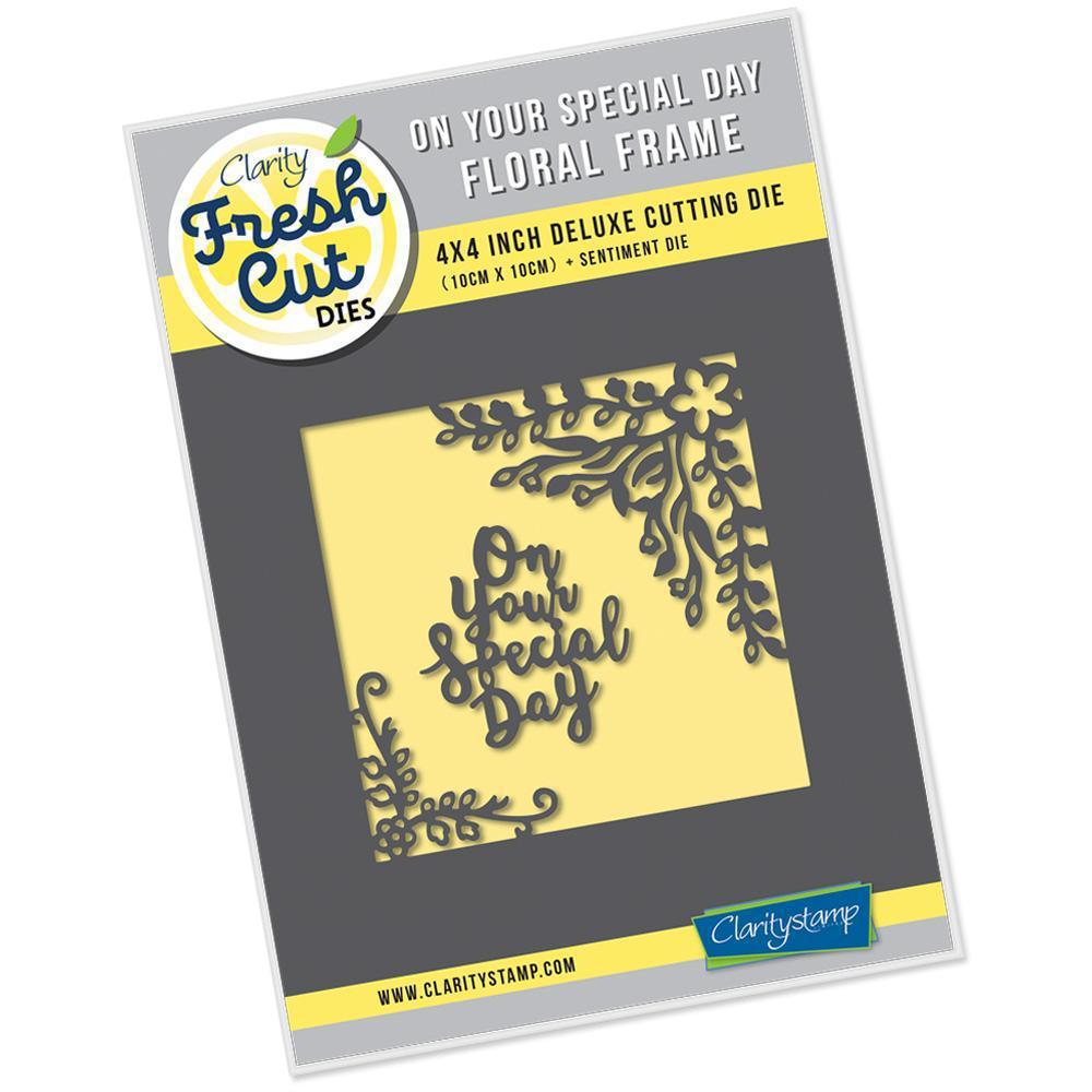 On Your Special Day Floral Frame Clarity Fresh Cut Die