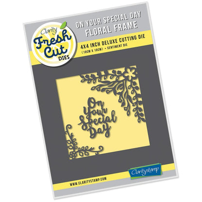 On Your Special Day Floral Frame Clarity Fresh Cut Die