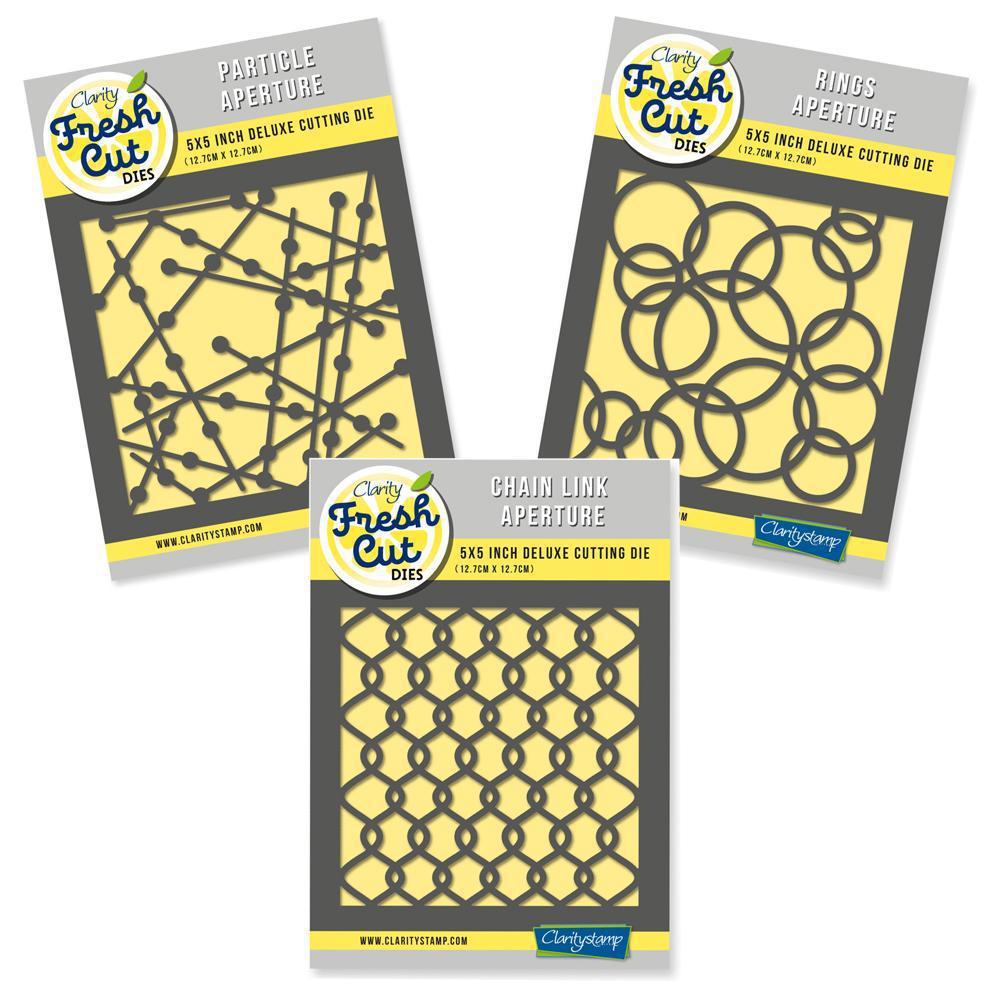 Particle, Rings & Chain Link Aperture Trio Clarity Fresh Cut Dies