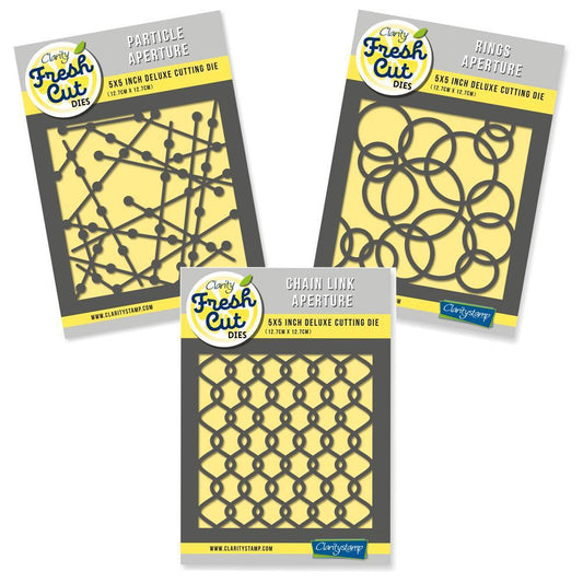 Particle, Rings & Chain Link Aperture Trio Clarity Fresh Cut Dies