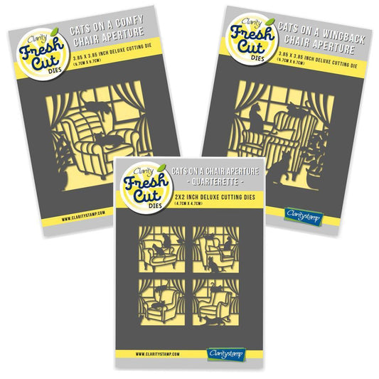 Comfy Cats Trio - Aperture Clarity Fresh Cut Dies