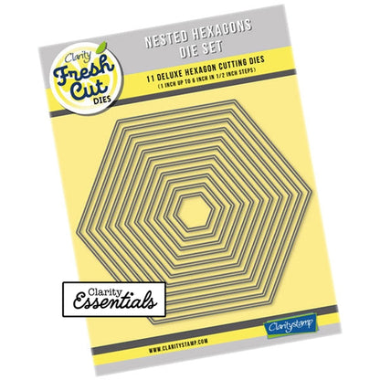 Nested Hexagons Die Set Clarity Fresh Cut Dies