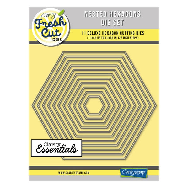 Nested Hexagons Die Set Clarity Fresh Cut Dies