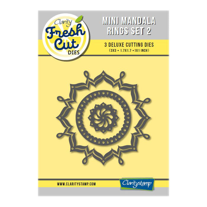 Mini Mandala Rings Set 2 Clarity Fresh Cut Die