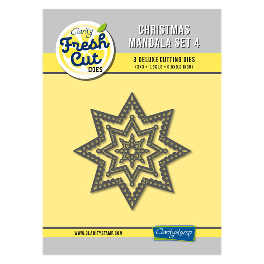 Christmas Mandala Set 4 Clarity Fresh Cut Die