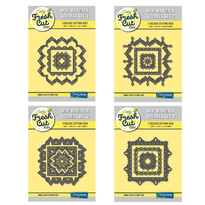 Mini Mandala Squares Clarity Fresh Cut Die Collection