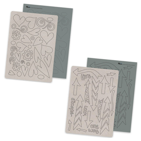 Leonie's Arty Patterns + MASKS Clarity Mix Media Boards