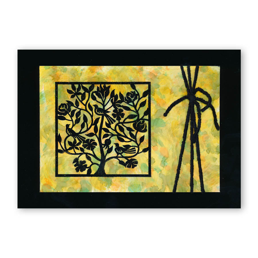 Birds In a Tree - Three Way Overlay A4 Stamp Set