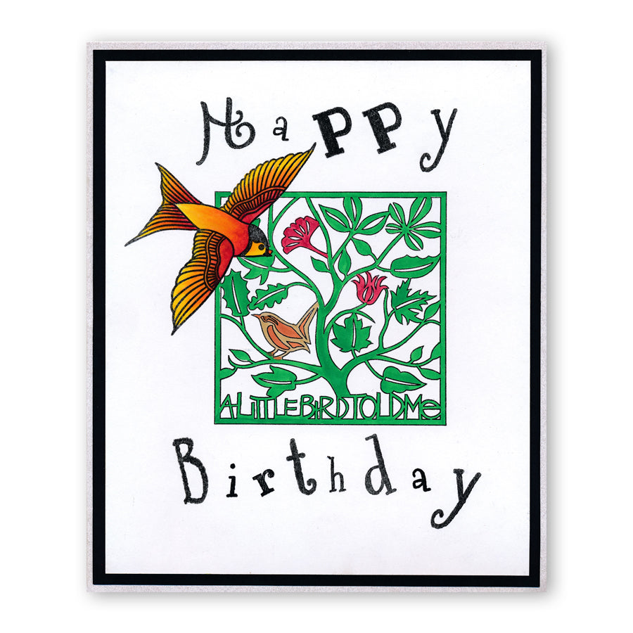 A Little Bird Told Me - Three Way Overlay A4 Stamp Set