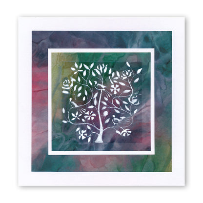 Birds In a Tree - Three Way Overlay A4 Stamp Set