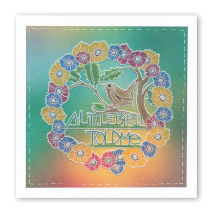 CLEARANCE A Little Bird Told Me A5 Square Groovi Plate