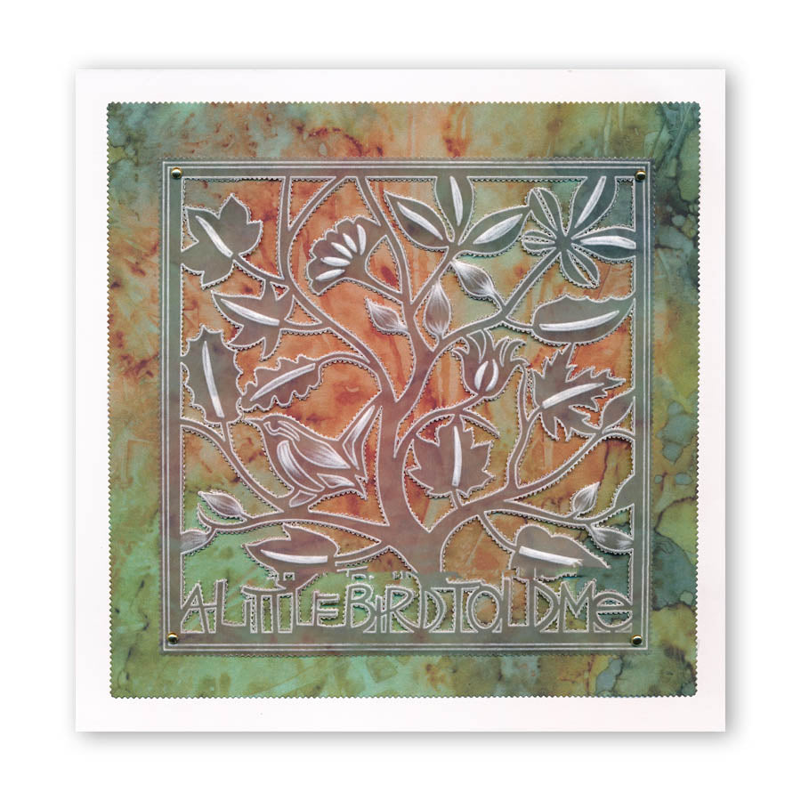 CLEARANCE A Little Bird Told Me A5 Square Groovi Plate