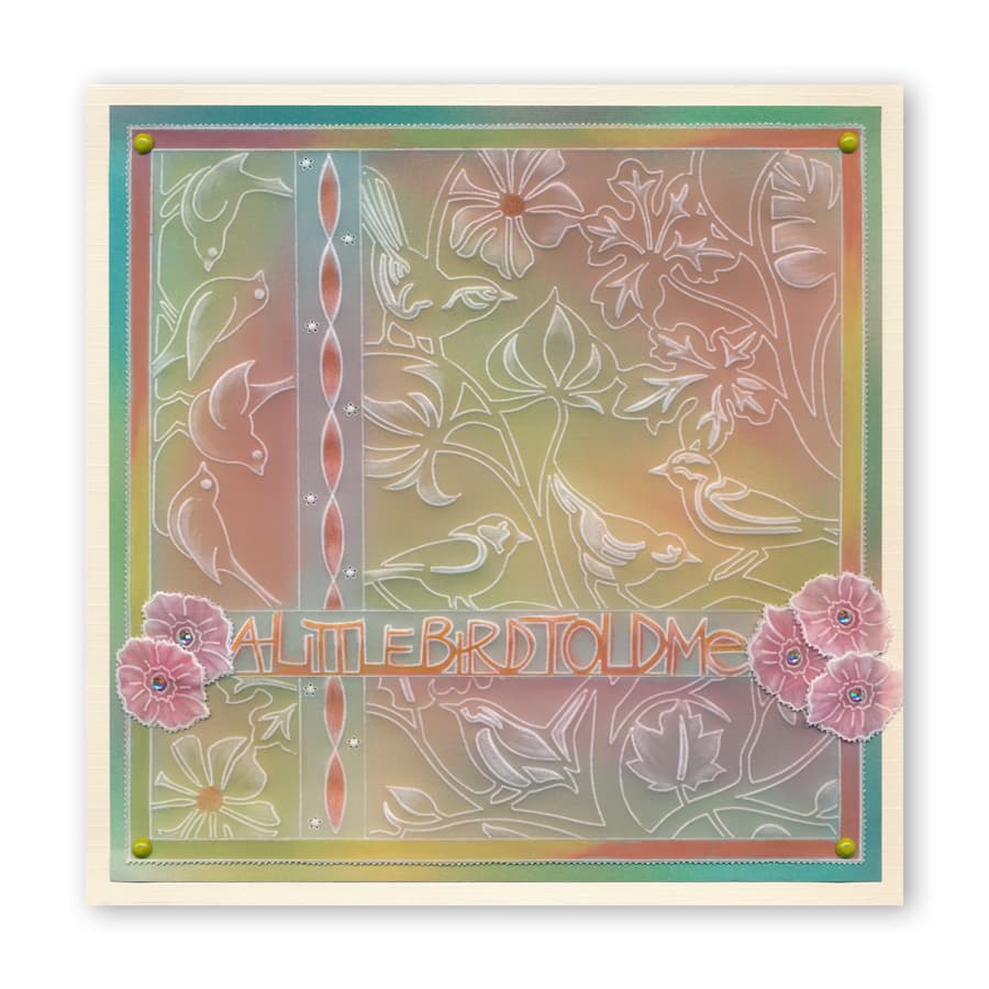 CLEARANCE Birds Roosting A5 Square Groovi Plate