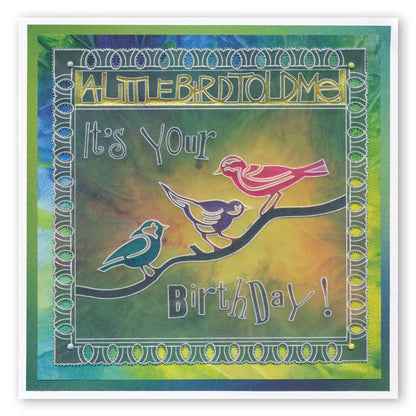 CLEARANCE Birds Roosting A5 Square Groovi Plate