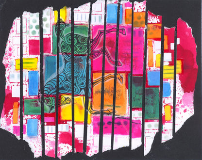 Abstract Squares 3 7" x 7" Stencil