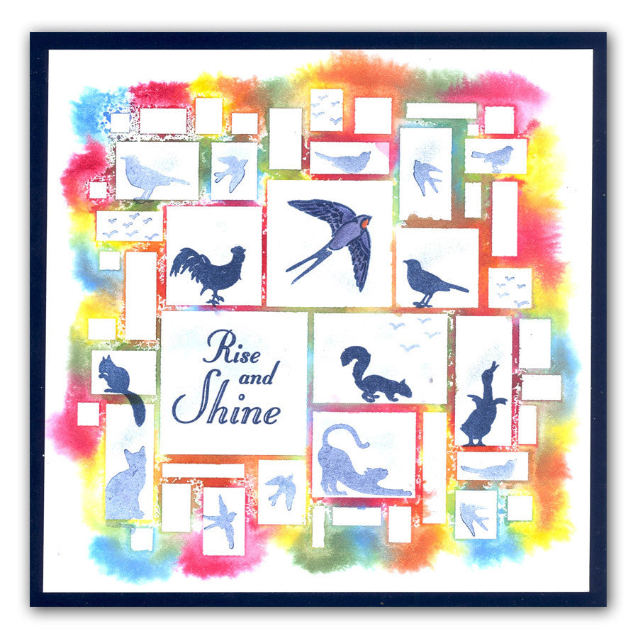 Abstract Squares 7" x 7" Stencil Collection