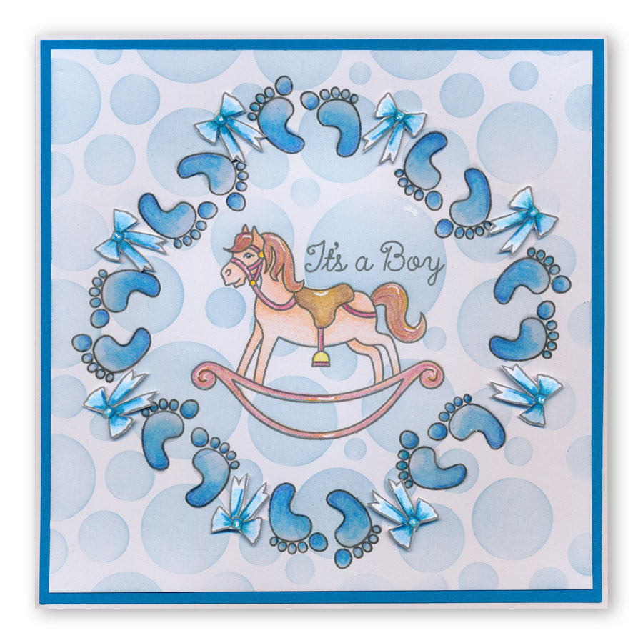 CLEARANCE Adorable Baby A5 Stamp & Mask Set