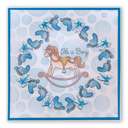 CLEARANCE Adorable Baby A5 Stamp & Mask Set