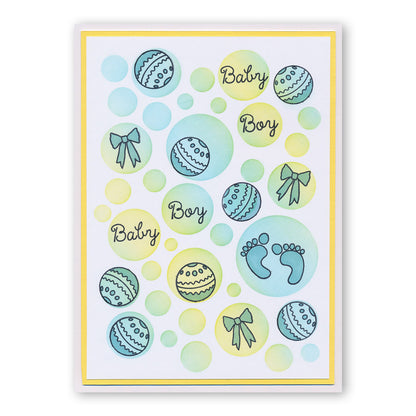 CLEARANCE Adorable Baby A5 Stamp & Mask Set