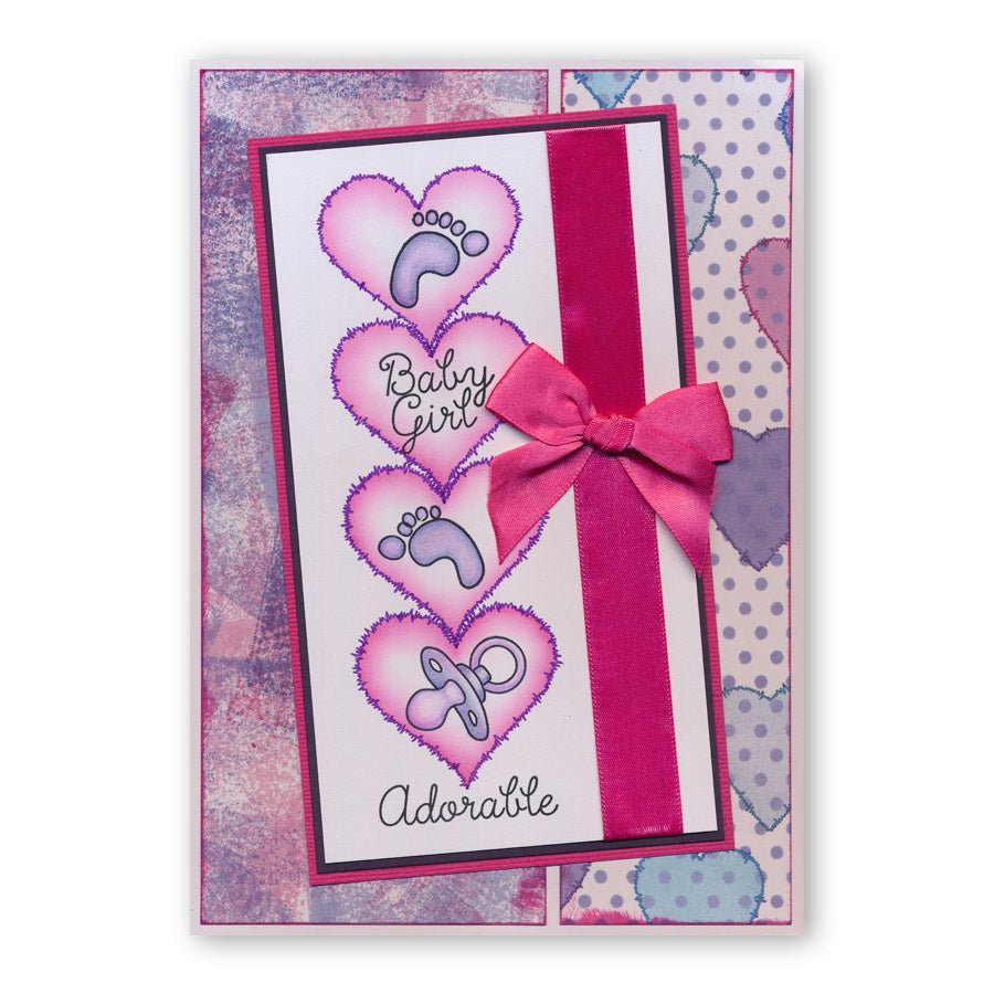 CLEARANCE Adorable Baby A5 Stamp & Mask Set