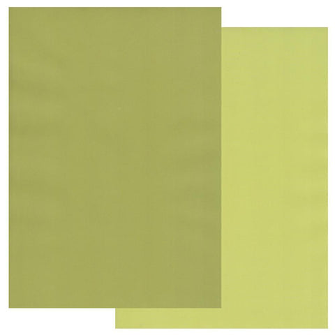 Pear Green & Apple Green x10 Groovi Duo Parchment Paper A4