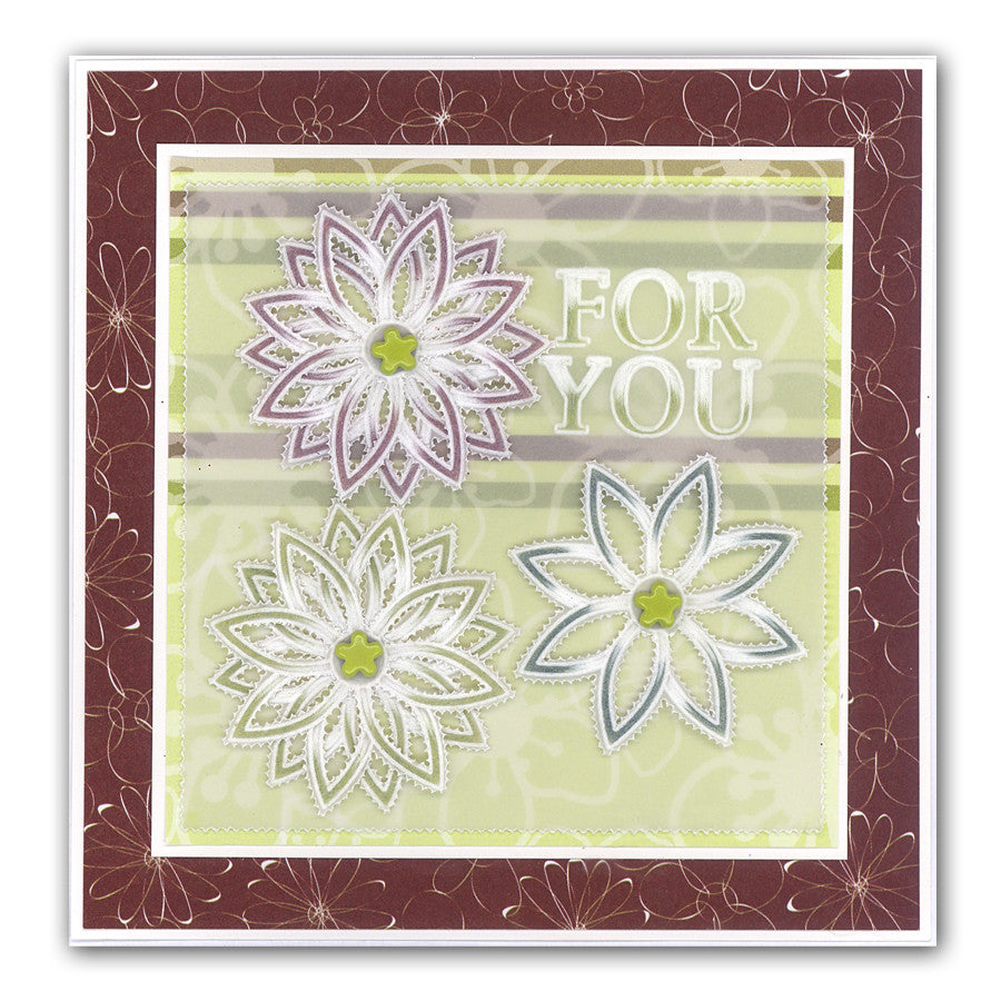 Art Deco Flowers 1 Groovi Border Plate