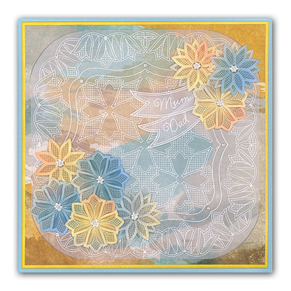 Art Deco Flowers 1 Groovi Border Plate