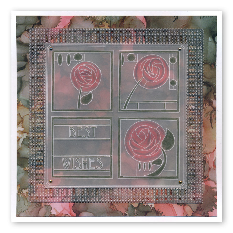 Art Nouveau Best Wishes A6 Groovi Plate