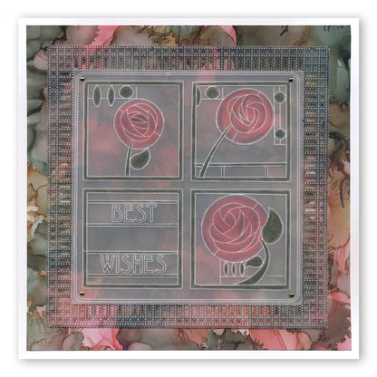 Art Nouveau Best Wishes A6 Groovi Plate