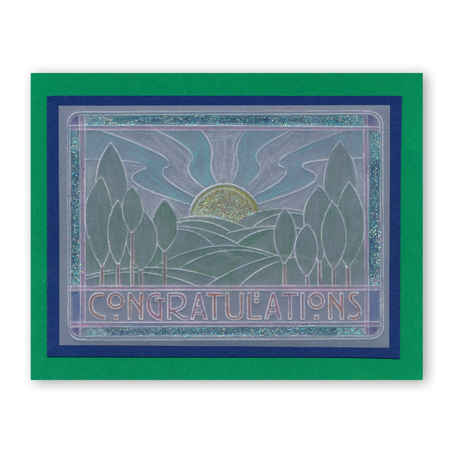 Art Nouveau Sentiments & Spacer A6 Groovi Plate Set