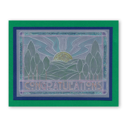 Art Nouveau Sentiments & Spacer A6 Groovi Plate Set