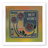 Art Nouveau Best Wishes A6 Groovi Plate