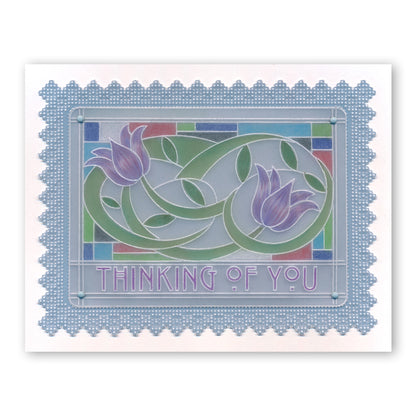 Art Nouveau Sentiments & Spacer A6 Groovi Plate Set