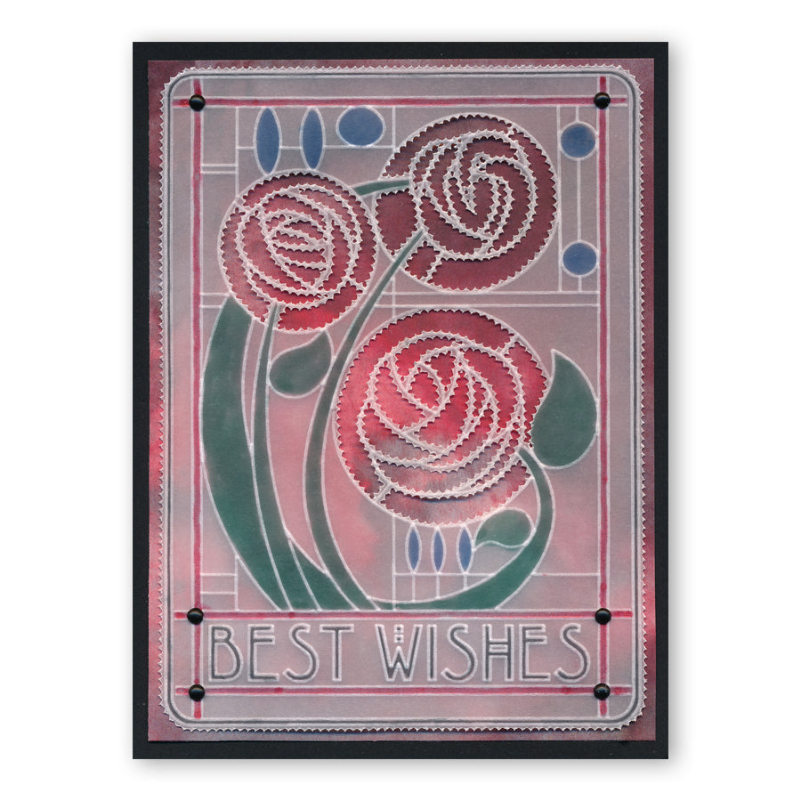 Art Nouveau Sentiments & Spacer A6 Groovi Plate Set