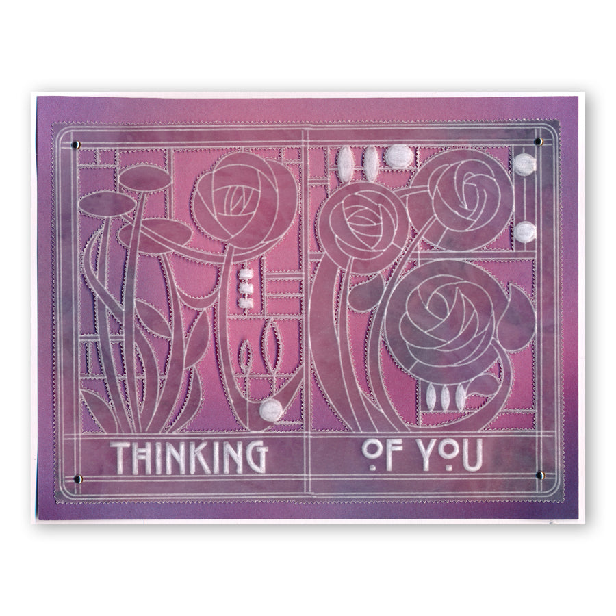 Art Nouveau Thank You A6 Groovi Plate