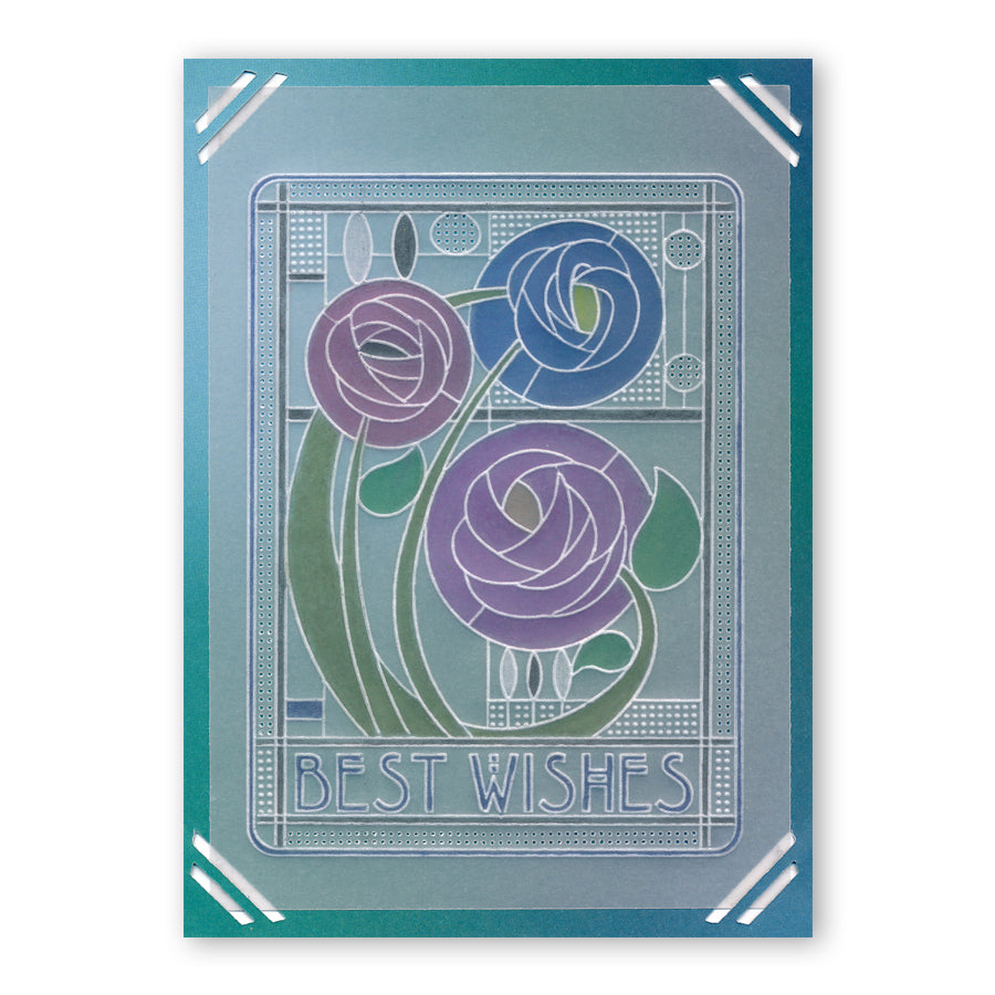 Art Nouveau Sentiments & Spacer A6 Groovi Plate Set