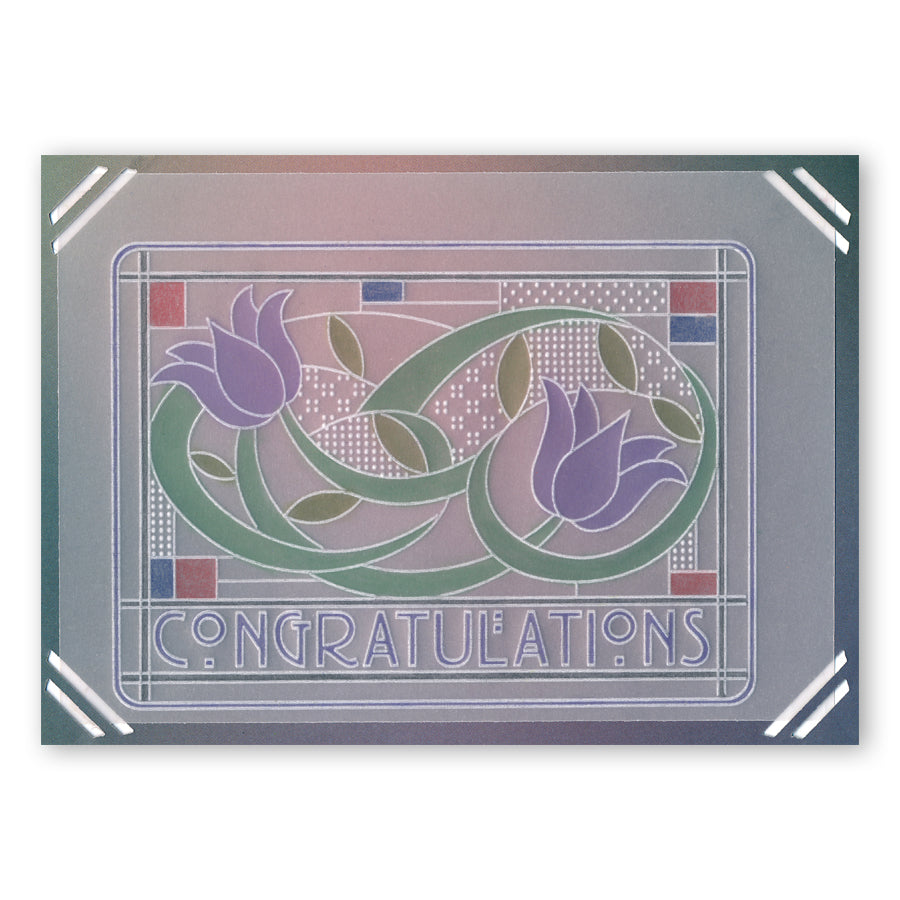 Art Nouveau Sentiments & Spacer A6 Groovi Plate Set
