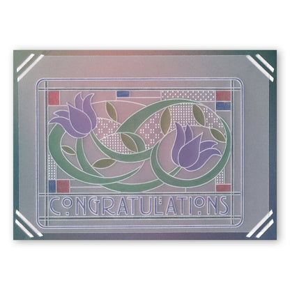 Art Nouveau Sentiments & Spacer A6 Groovi Plate Set